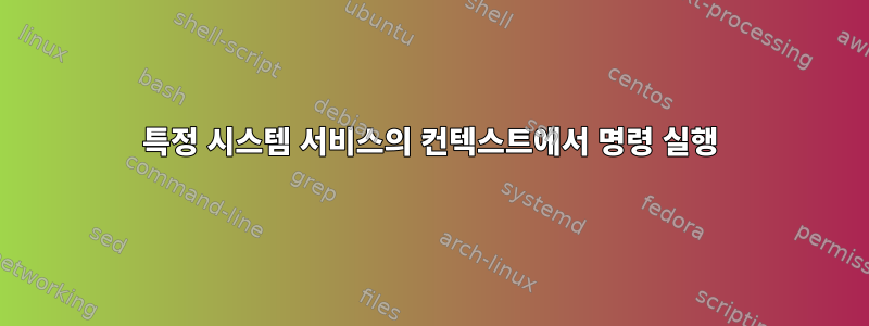 특정 시스템 서비스의 컨텍스트에서 명령 실행