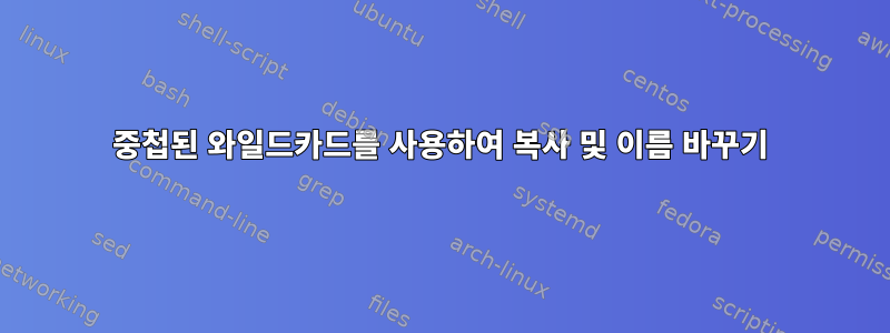 중첩된 와일드카드를 사용하여 복사 및 이름 바꾸기