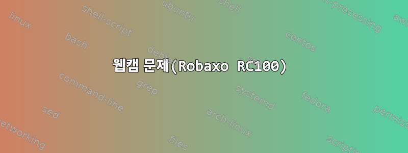 웹캠 문제(Robaxo RC100)