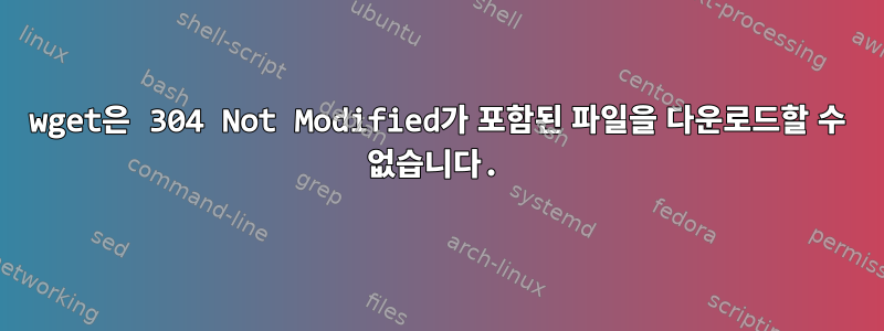 wget은 304 Not Modified가 포함된 파일을 다운로드할 수 없습니다.