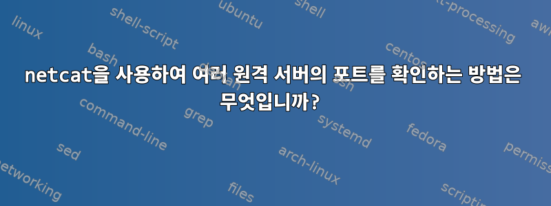 netcat을 사용하여 여러 원격 서버의 포트를 확인하는 방법은 무엇입니까?