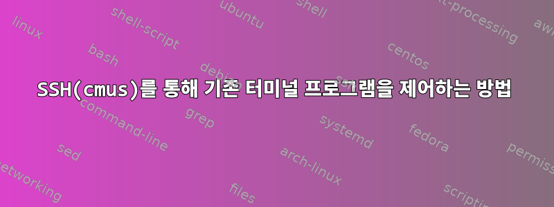 SSH(cmus)를 통해 기존 터미널 프로그램을 제어하는 ​​방법