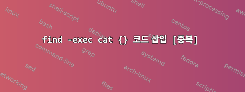 find -exec cat {} 코드 삽입 [중복]