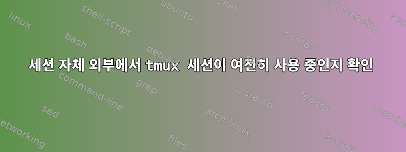 세션 자체 외부에서 tmux 세션이 여전히 사용 중인지 확인