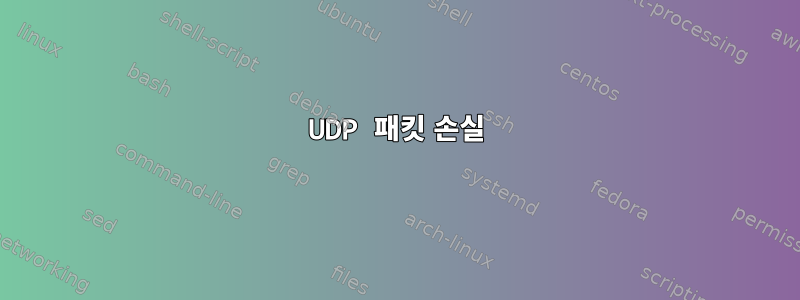 UDP 패킷 손실