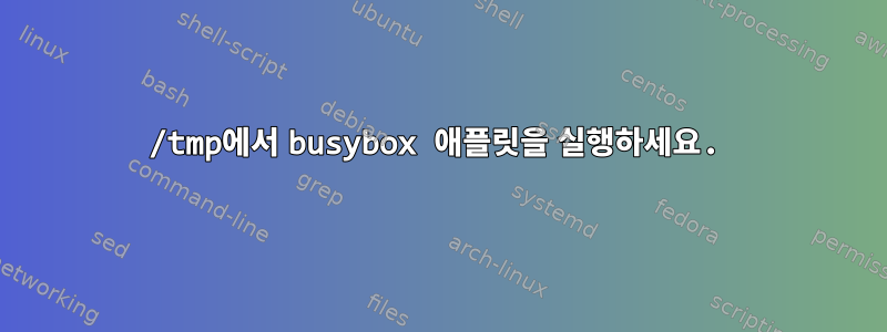 /tmp에서 busybox 애플릿을 실행하세요.