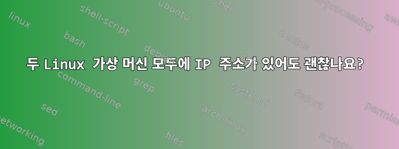 두 Linux 가상 머신 모두에 IP 주소가 있어도 괜찮나요?