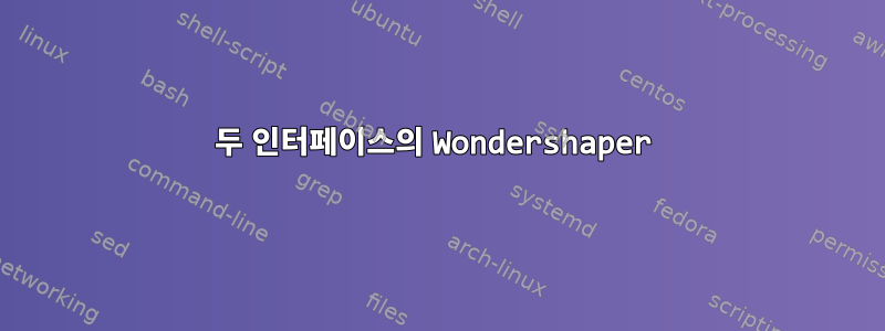 두 인터페이스의 Wondershaper