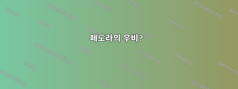 페도라의 우비?