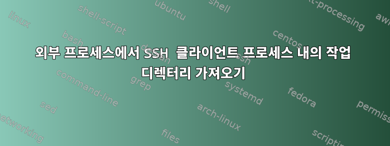 외부 프로세스에서 SSH 클라이언트 프로세스 내의 작업 디렉터리 가져오기