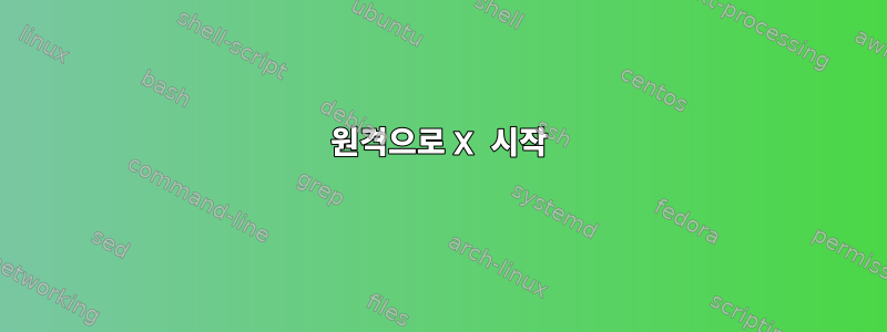 원격으로 X 시작