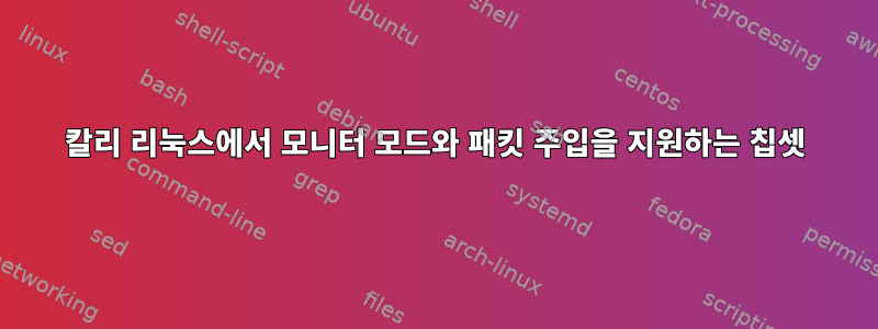 칼리 리눅스에서 모니터 모드와 패킷 주입을 지원하는 칩셋