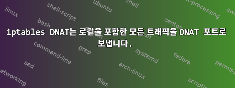 iptables DNAT는 로컬을 포함한 모든 트래픽을 DNAT 포트로 보냅니다.