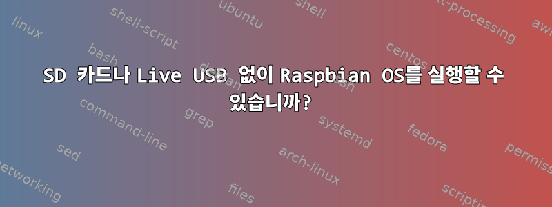 SD 카드나 Live USB 없이 Raspbian OS를 실행할 수 있습니까?