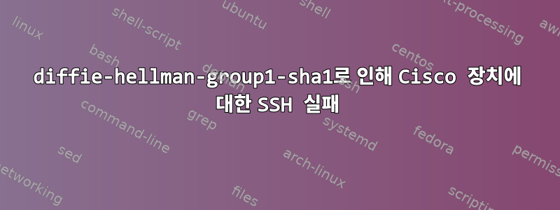 diffie-hellman-group1-sha1로 인해 Cisco 장치에 대한 SSH 실패