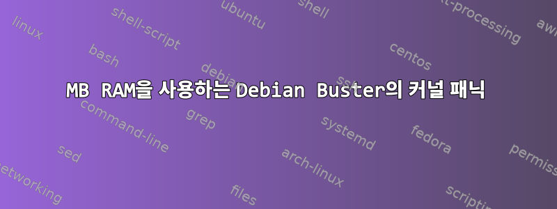 128MB RAM을 사용하는 Debian Buster의 커널 패닉