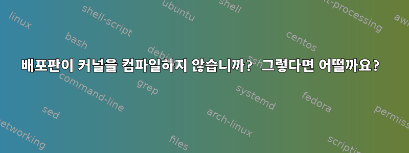 배포판이 커널을 컴파일하지 않습니까? 그렇다면 어떨까요?