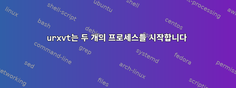 urxvt는 두 개의 프로세스를 시작합니다