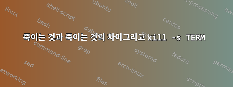 죽이는 것과 죽이는 것의 차이그리고 kill -s TERM