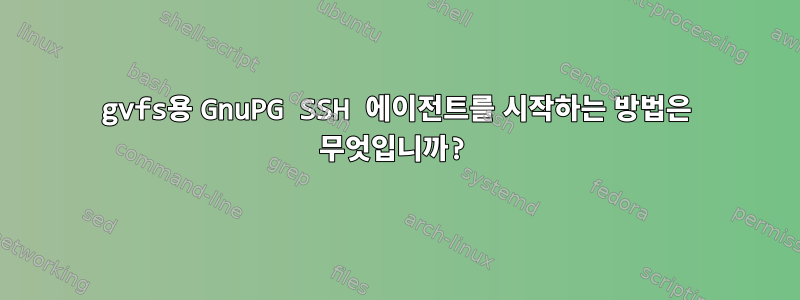 gvfs용 GnuPG SSH 에이전트를 시작하는 방법은 무엇입니까?