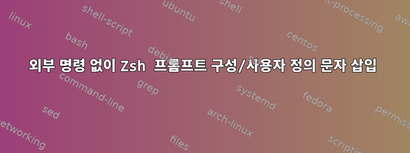 외부 명령 없이 Zsh 프롬프트 구성/사용자 정의 문자 삽입