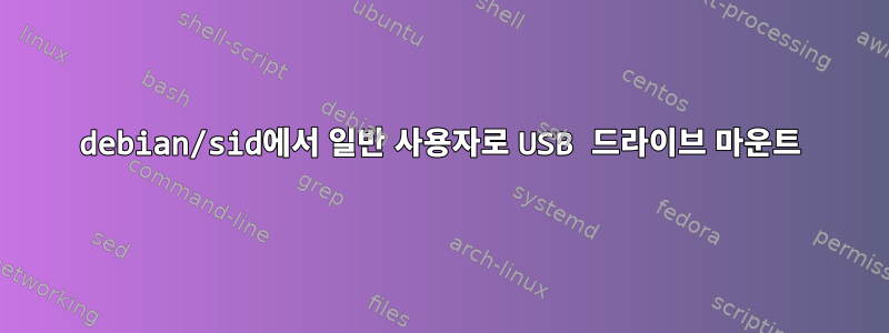 debian/sid에서 일반 사용자로 USB 드라이브 마운트