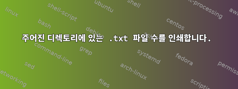 주어진 디렉토리에 있는 .txt 파일 수를 인쇄합니다.