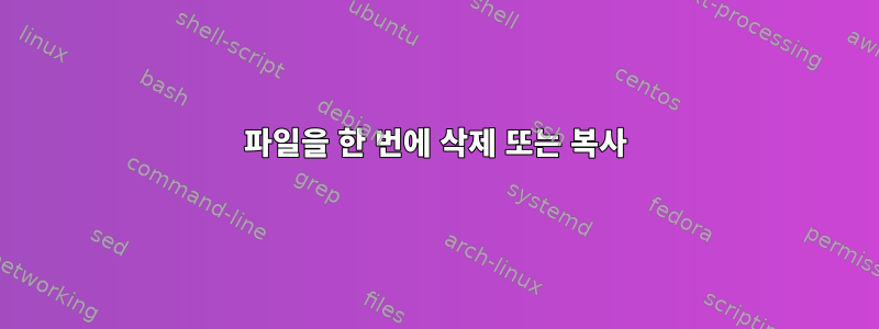 파일을 한 번에 삭제 또는 복사