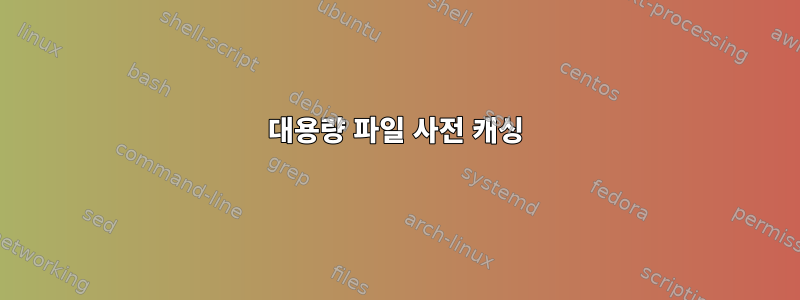 대용량 파일 사전 캐싱