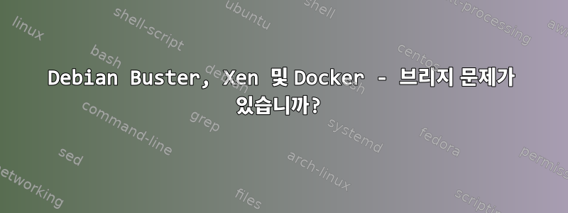 Debian Buster, Xen 및 Docker - 브리지 문제가 있습니까?