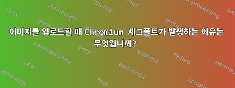 이미지를 업로드할 때 Chromium 세그폴트가 발생하는 이유는 무엇입니까?