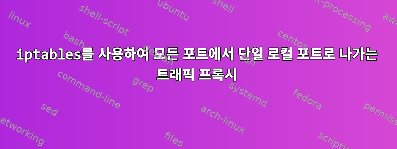 iptables를 사용하여 모든 포트에서 단일 로컬 포트로 나가는 트래픽 프록시