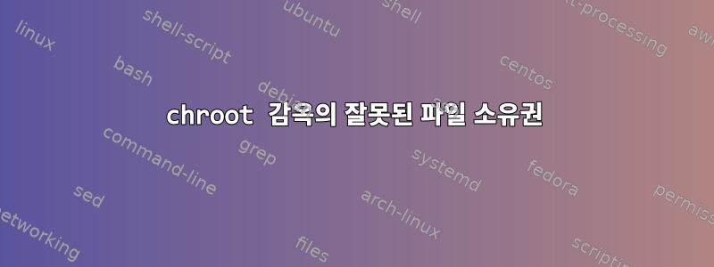 chroot 감옥의 잘못된 파일 소유권