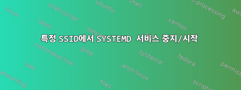 특정 SSID에서 SYSTEMD 서비스 중지/시작