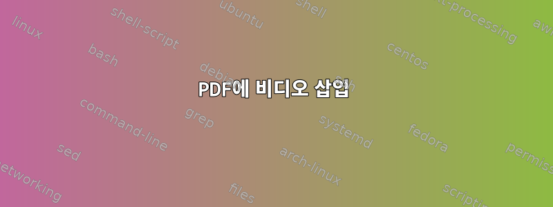 PDF에 비디오 삽입