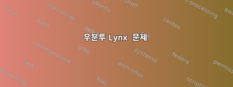 우분투 Lynx 문제