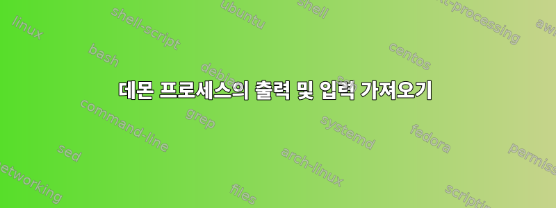 데몬 프로세스의 출력 및 입력 가져오기