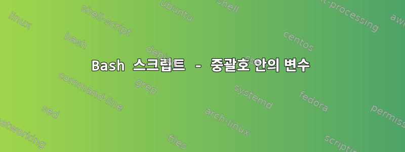 Bash 스크립트 - 중괄호 안의 변수