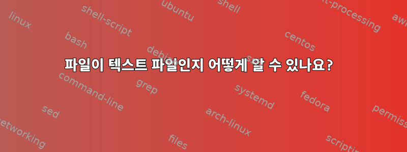 파일이 텍스트 파일인지 어떻게 알 수 있나요?