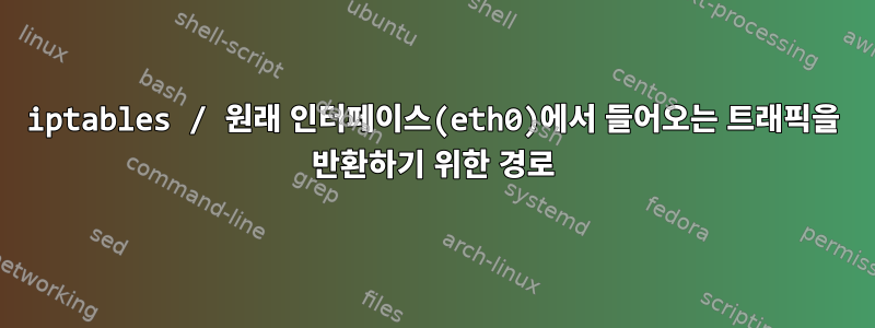 iptables / 원래 인터페이스(eth0)에서 들어오는 트래픽을 반환하기 위한 경로