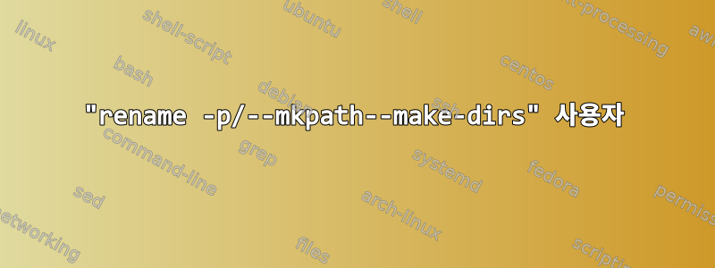 "rename -p/--mkpath--make-dirs" 사용자