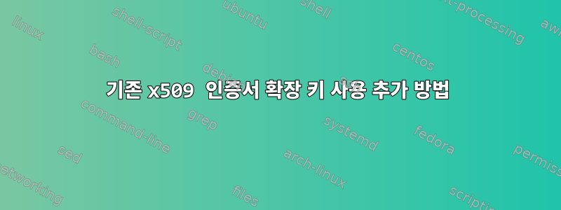 기존 x509 인증서 확장 키 사용 추가 방법