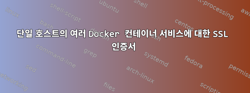 단일 호스트의 여러 Docker 컨테이너 서비스에 대한 SSL 인증서