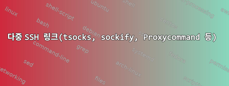 다중 SSH 링크(tsocks, sockify, Proxycommand 등)