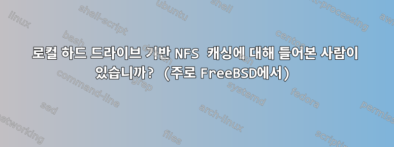 로컬 하드 드라이브 기반 NFS 캐싱에 대해 들어본 사람이 있습니까? (주로 FreeBSD에서)