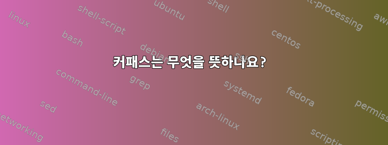 커패스는 무엇을 뜻하나요?