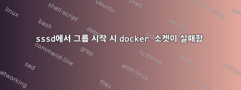 sssd에서 그룹 시작 시 docker 소켓이 실패함