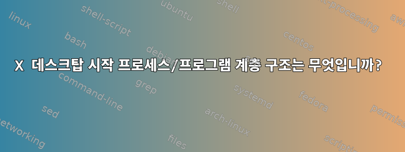 X 데스크탑 시작 프로세스/프로그램 계층 구조는 무엇입니까?