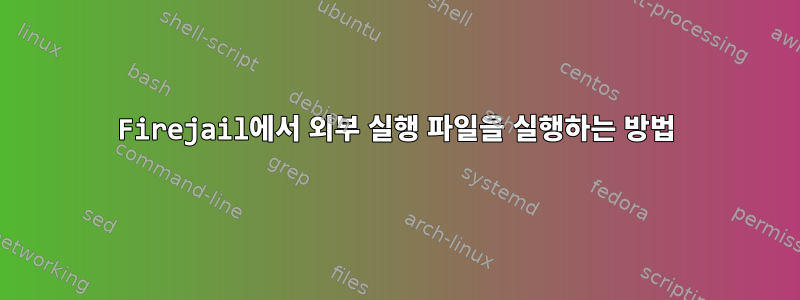 Firejail에서 외부 실행 파일을 실행하는 방법