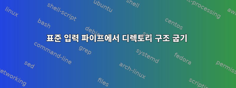 표준 입력 파이프에서 디렉토리 구조 굽기